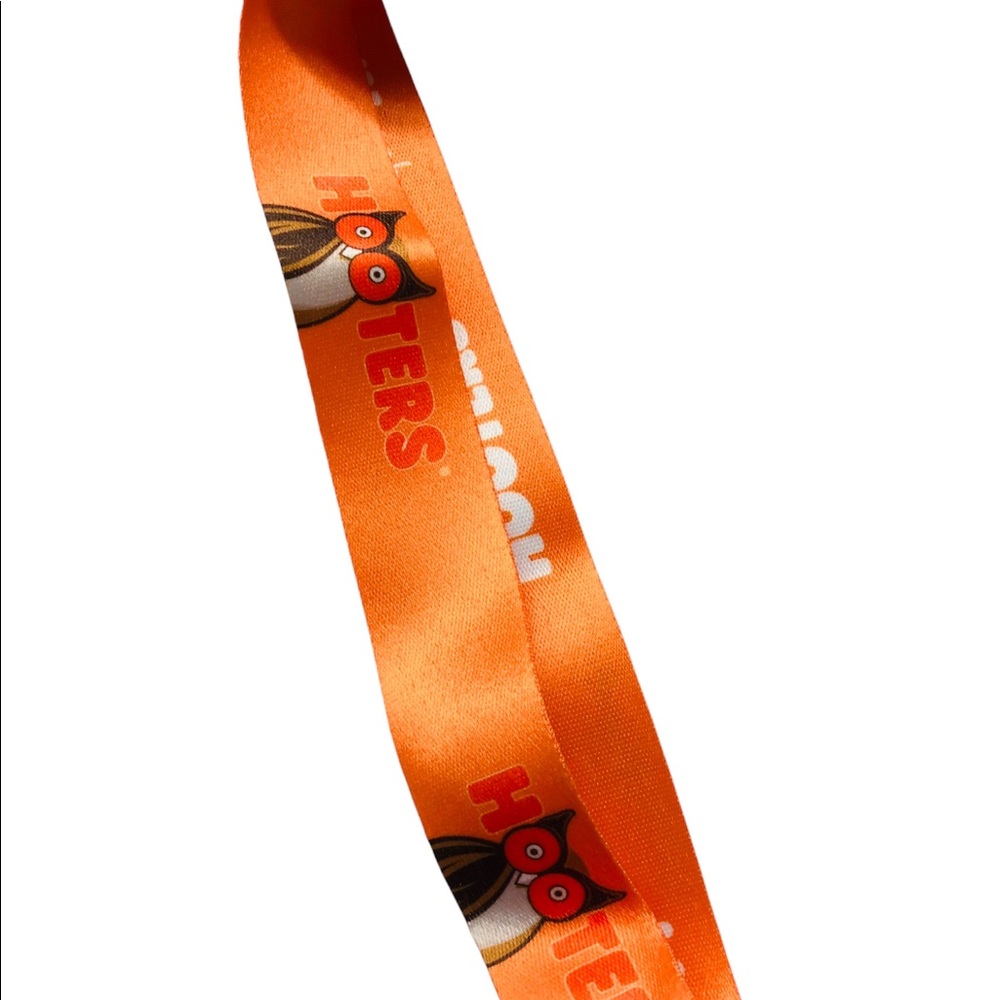 Hooters Lanyard Bottle Opener  Phone Keys ID MP3 Orange Logo Owl Nylon New Tags - Picture 3 of 6